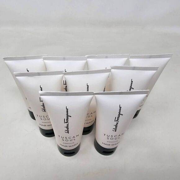 SALVATORE FERRAGAMO TUSCAN SOUL CONVIVIO SHAMPOO HAIR WASH SET OF 9 X 1.69 OZ - Picture 6 of 6